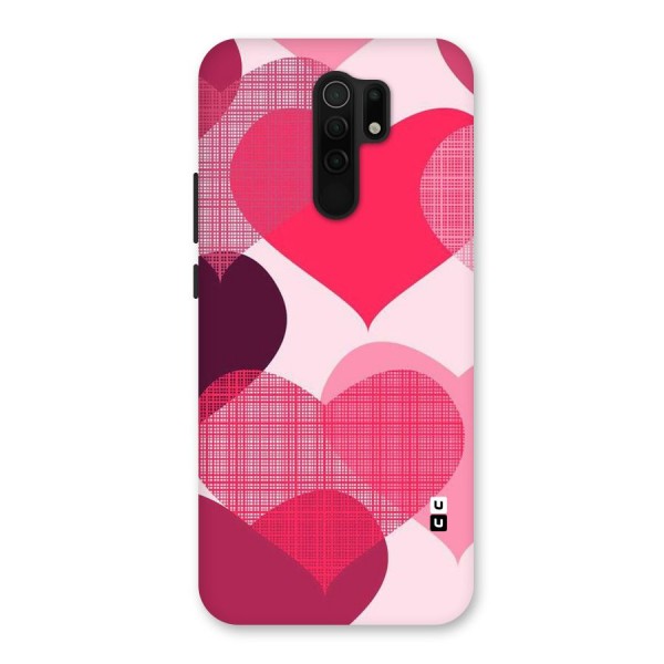 Check Pink Hearts Back Case for Redmi 9 Prime