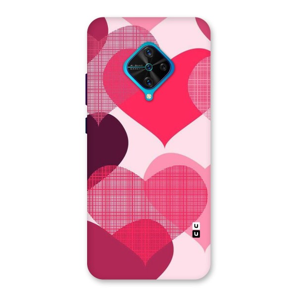 Check Pink Hearts Back Case for Vivo S1 Pro