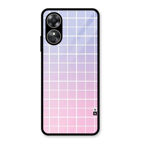 Check Shades Glass Back Case for Oppo A17