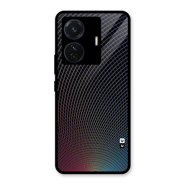 Check Swirls Glass Back Case for Vivo T1 Pro