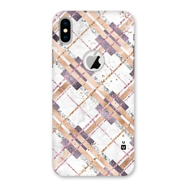 Check Trouble Back Case for iPhone XS Logo Cut