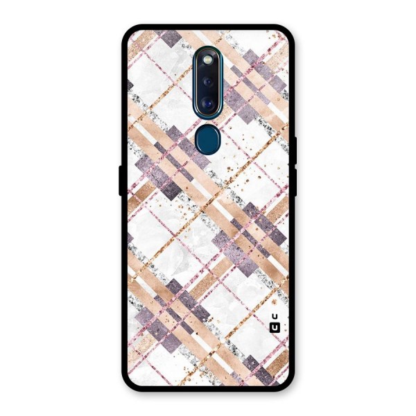 Check Trouble Glass Back Case for Oppo F11 Pro