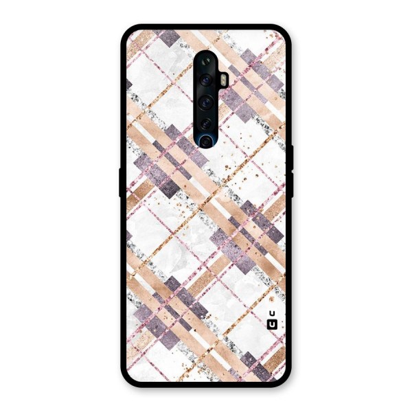 Check Trouble Glass Back Case for Oppo Reno2 Z