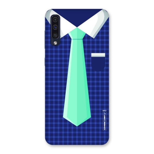 Checked Shirt Tie Back Case for Galaxy A50