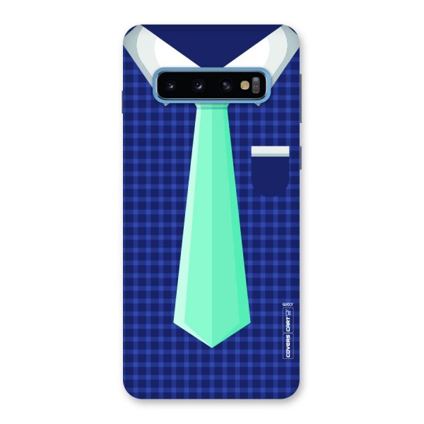 Checked Shirt Tie Back Case for Galaxy S10