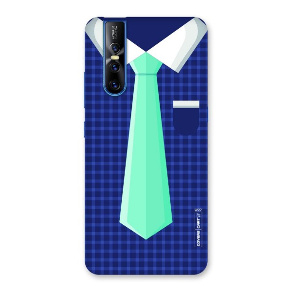 Checked Shirt Tie Back Case for Vivo V15 Pro