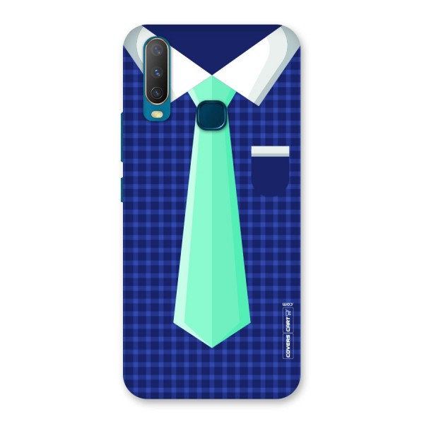 Checked Shirt Tie Back Case for Vivo Y12