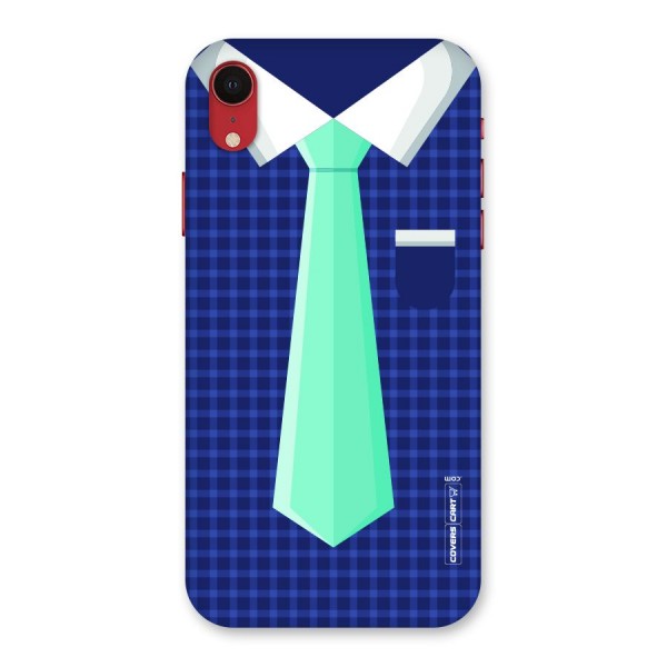 Checked Shirt Tie Back Case for iPhone XR