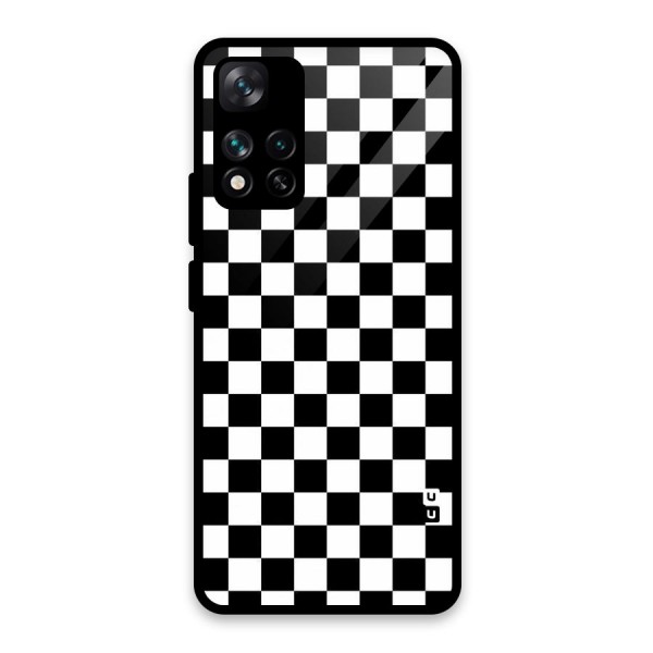 Checkerboard Glass Back Case for Xiaomi 11i HyperCharge 5G