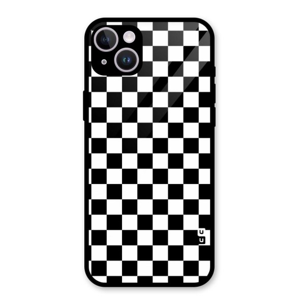 Checkerboard Glass Back Case for iPhone 14 Plus