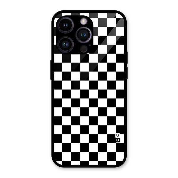 Checkerboard Glass Back Case for iPhone 14 Pro Max