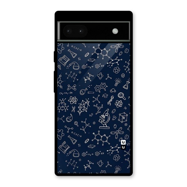 Chemistry Doodle Art Glass Back Case for Google Pixel 6a