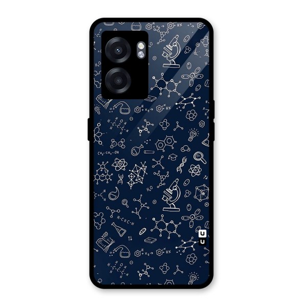 Chemistry Doodle Art Glass Back Case for Oppo K10 (5G)