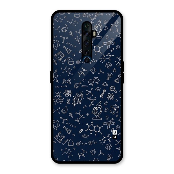 Chemistry Doodle Art Glass Back Case for Oppo Reno2 Z