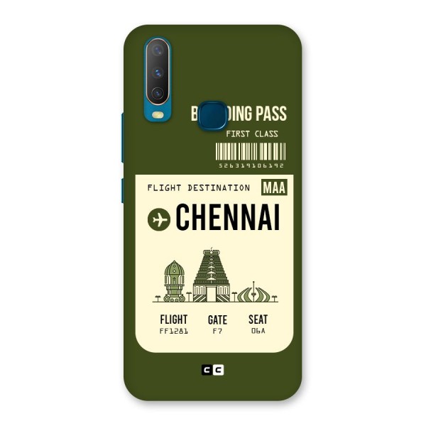 Chennai Boarding Pass Back Case for Vivo U10