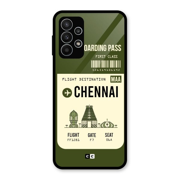 Chennai Boarding Pass Glass Back Case for Galaxy A23