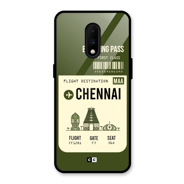 Chennai Boarding Pass Glass Back Case for OnePlus 7