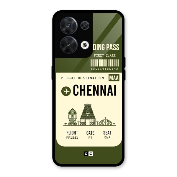 Chennai Boarding Pass Glass Back Case for Oppo Reno8 5G