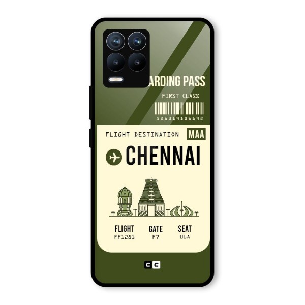 Chennai Boarding Pass Glass Back Case for Realme 8