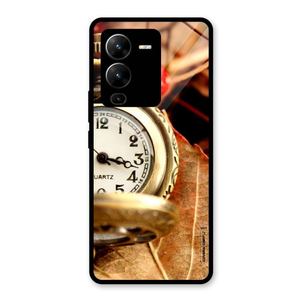 Cherry And Clock Glass Back Case for Vivo V25 Pro