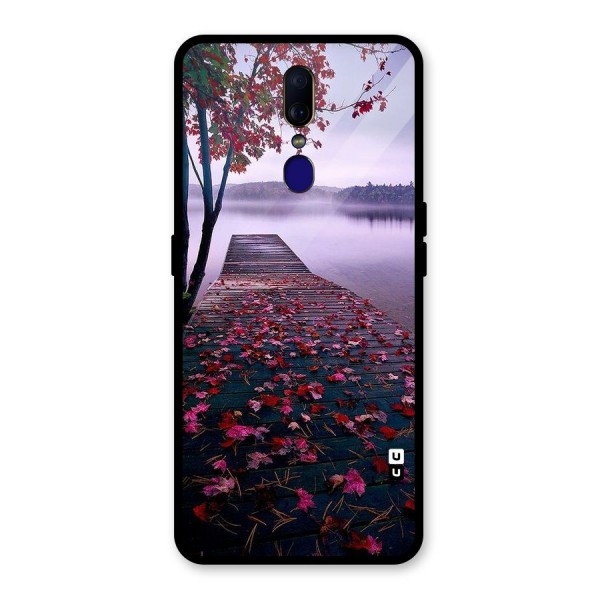 Cherry Blossom Dock Glass Back Case for Oppo F11