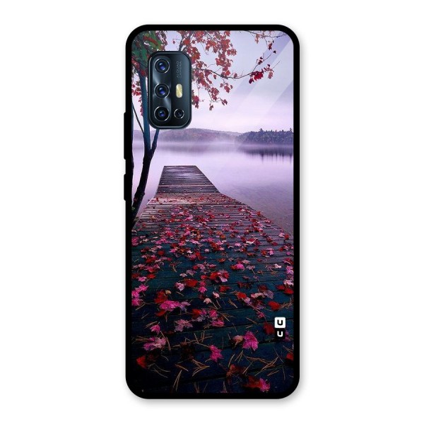 Cherry Blossom Dock Glass Back Case for Vivo V17