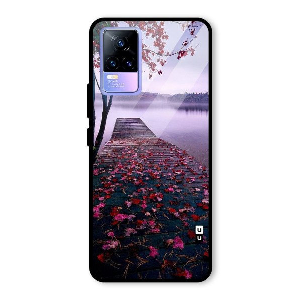 Cherry Blossom Dock Glass Back Case for Vivo Y73