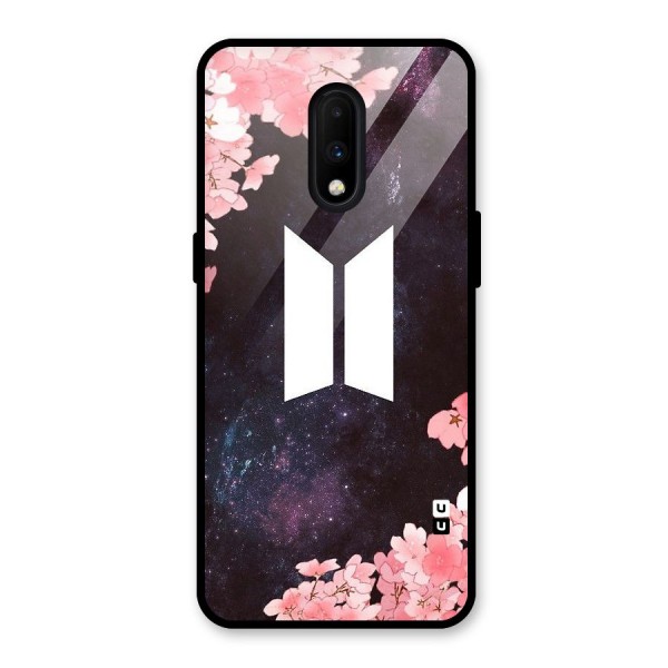 Cherry Blossom Pause Design Glass Back Case for OnePlus 7