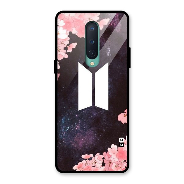 Cherry Blossom Pause Design Glass Back Case for OnePlus 8