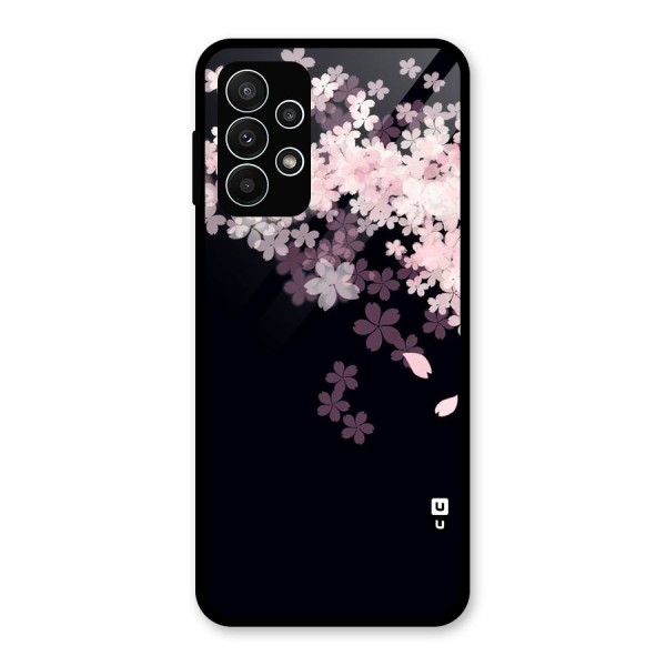 Cherry Flowers Pink Glass Back Case for Galaxy A23