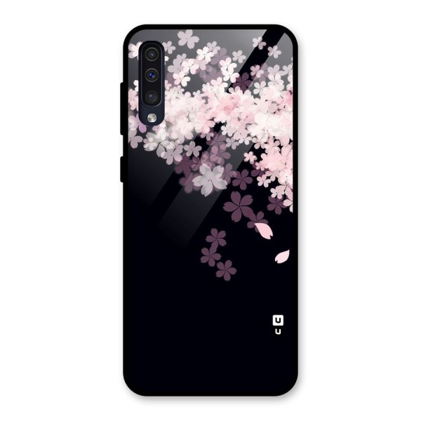 Cherry Flowers Pink Glass Back Case for Galaxy A50