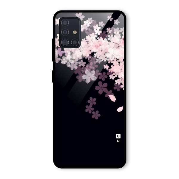 Cherry Flowers Pink Glass Back Case for Galaxy A51