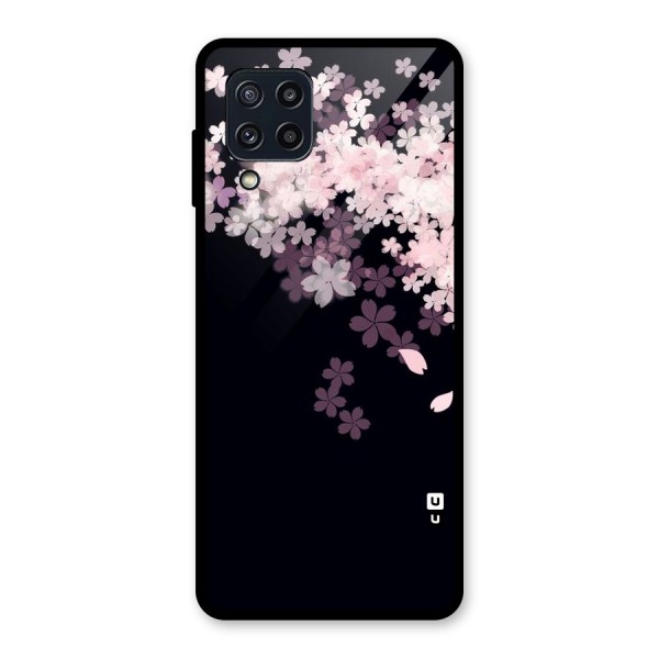 Cherry Flowers Pink Glass Back Case for Galaxy M32