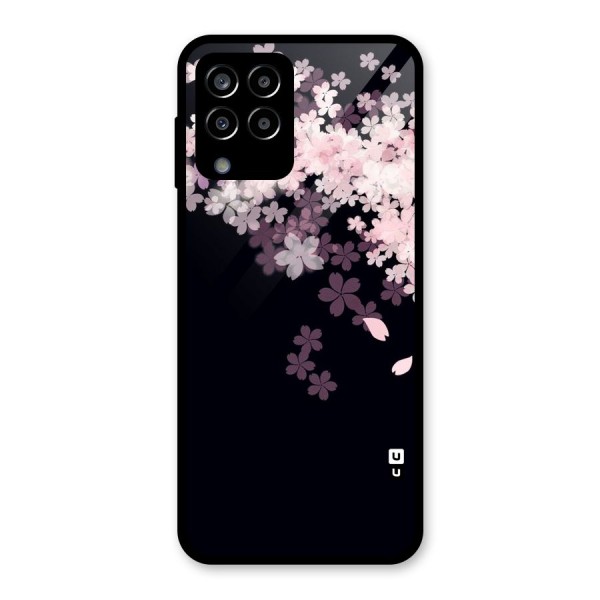 Cherry Flowers Pink Glass Back Case for Galaxy M33