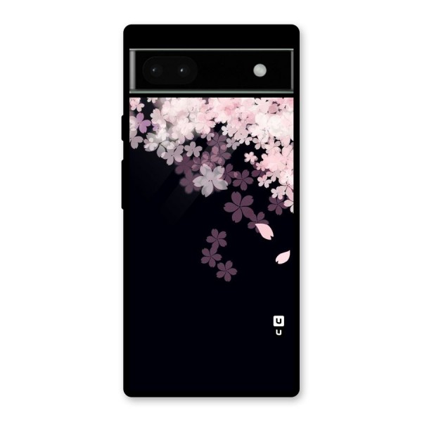Cherry Flowers Pink Glass Back Case for Google Pixel 6a