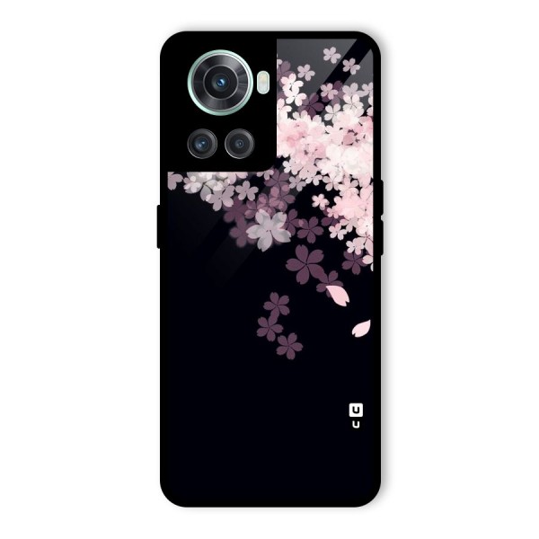 Cherry Flowers Pink Glass Back Case for OnePlus 10R