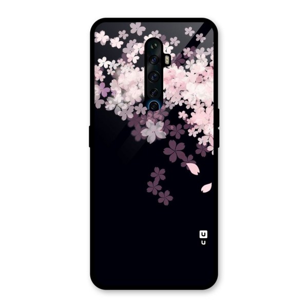 Cherry Flowers Pink Glass Back Case for Oppo Reno2 Z