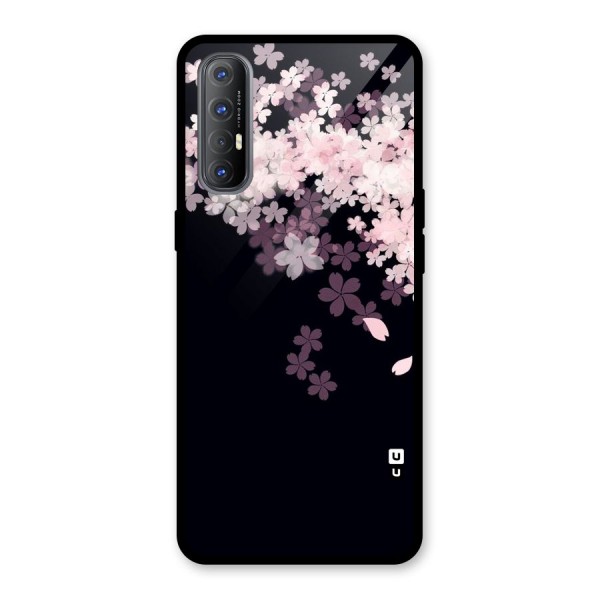 Cherry Flowers Pink Glass Back Case for Oppo Reno3 Pro