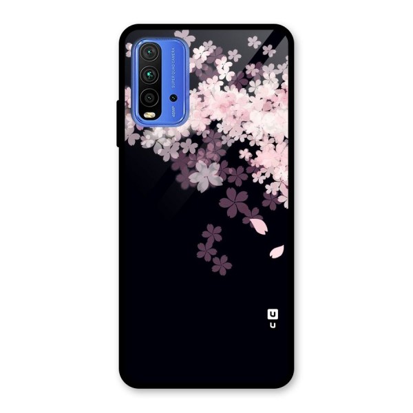 Cherry Flowers Pink Glass Back Case for Redmi 9 Power