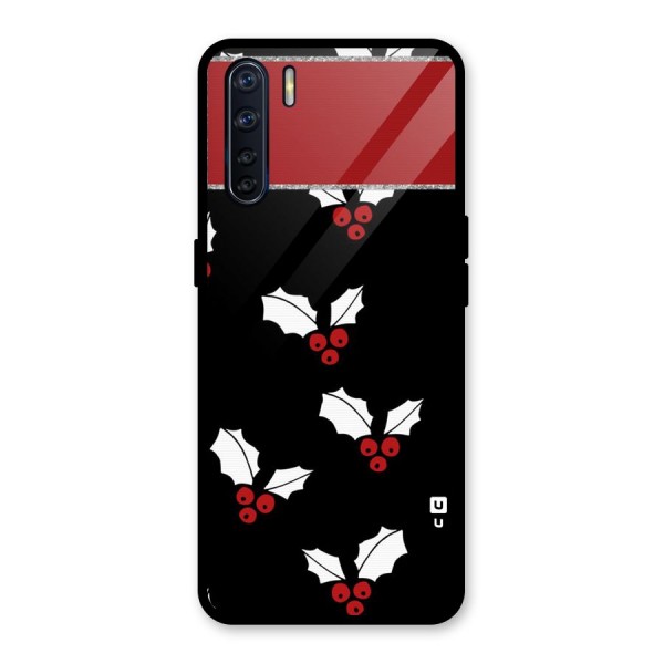 Cherry Leaf Design Glass Back Case for Oppo F15