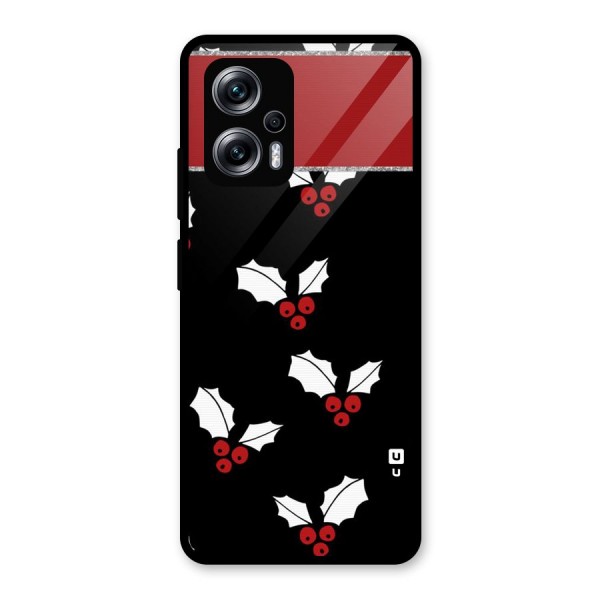 Cherry Leaf Design Glass Back Case for Redmi K50i