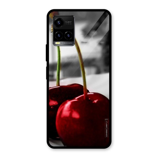 Cherry Photography Glass Back Case for Vivo Y21 2021