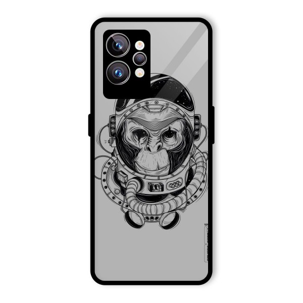 Chimpanzee Astronaut Glass Back Case for Realme GT2 Pro