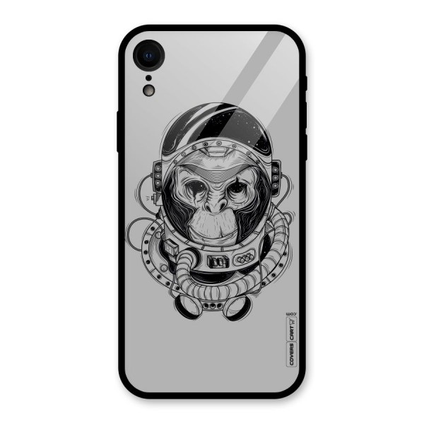 Chimpanzee Astronaut Glass Back Case for XR