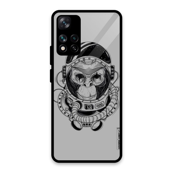 Chimpanzee Astronaut Glass Back Case for Xiaomi 11i HyperCharge 5G