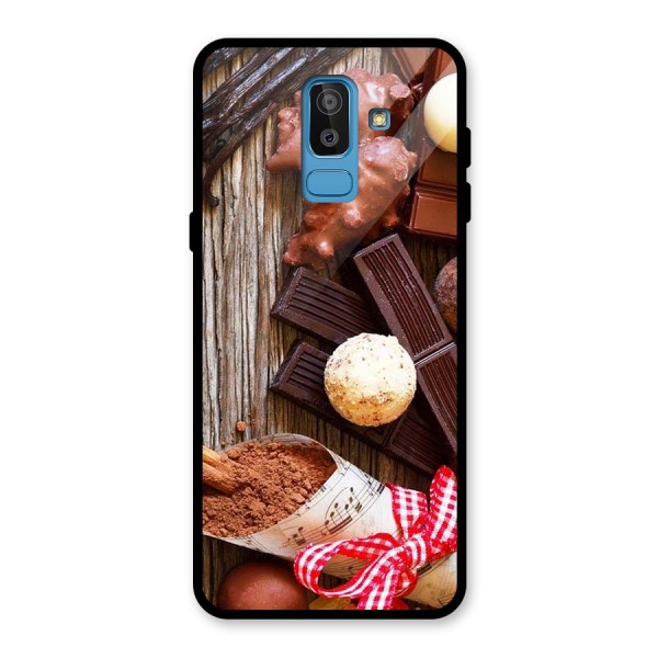 Chocolate Candies Glass Back Case for Galaxy J8