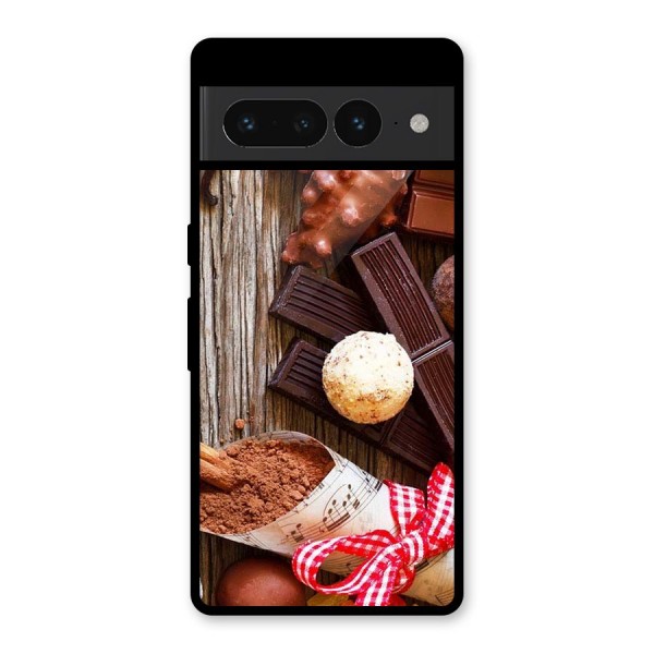 Chocolate Candies Glass Back Case for Google Pixel 7 Pro