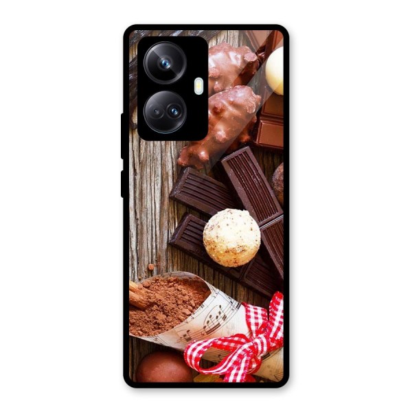 Chocolate Candies Glass Back Case for Realme 10 Pro Plus