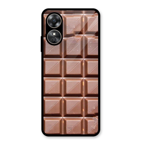 Chocolate Tiles Glass Back Case for Oppo A17