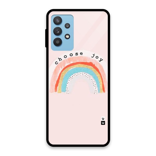 Choose Joy Glass Back Case for Galaxy M32 5G